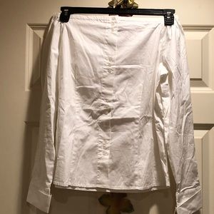 NWT - white off shoulder button front top